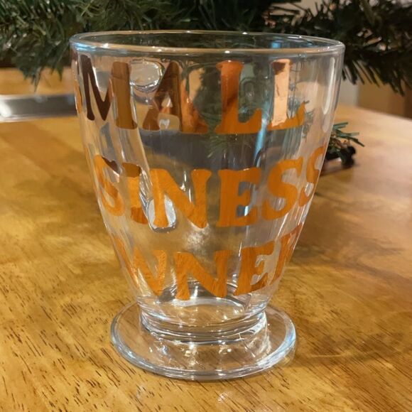 NWT Wool + Pepper Co. Small Business Owner Glass Coffee Mug - Picture 2 of 5